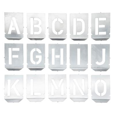 Stencil sæt med bogstaver A-Z+& med 50 mm tegnhøjde (27 dele)