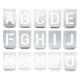 Stencil sæt med bogstaver A-Z+& med 40 mm tegnhøjde (27 dele)
