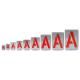Stencil sæt med bogstaver A-Z+& med 60 mm tegnhøjde (27 dele)