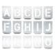 Stencil sæt med bogstaver A-Z+& med 150 mm tegnhøjde (27 dele)