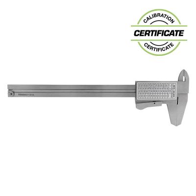 Skydelære med klemlås 0-150x0,05 mm med kæbelængde 40 mm (inkl. certifikat)