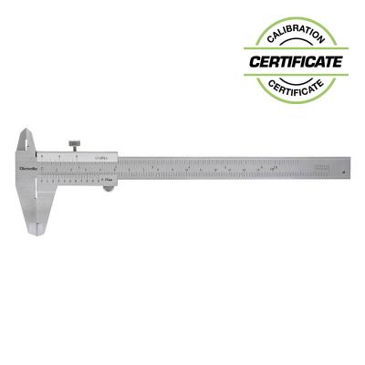 Skydelære med låseskrue 0-150 x 0,05 mm med kæbelængde 40 mm (Inkl. Certifikat)