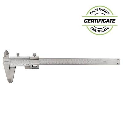 Skydelære med låseskrue 0-300x0,05 mm med finjustering og kæbelængde 60 mm (Inkl. Certifikat)
