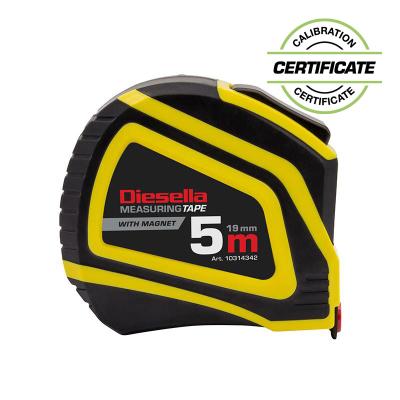 Båndmål 5Mx19MM Gummibelagt ABS hus med Auto-Lock og magnet (MID Klasse II) (Inkl. Certifikat)