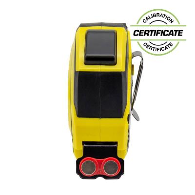 Båndmål 8Mx25MM Gummibelagt ABS hus med Auto-Lock og magnet (MID Klasse II) (Inkl. Certifikat)