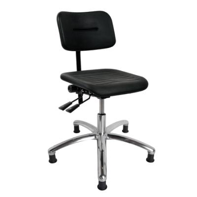 DYNAMO arbejdsstol med sæde/ryg i PU-skum, glidesko og indstilling af sæde- og ryg (420-550 mm)