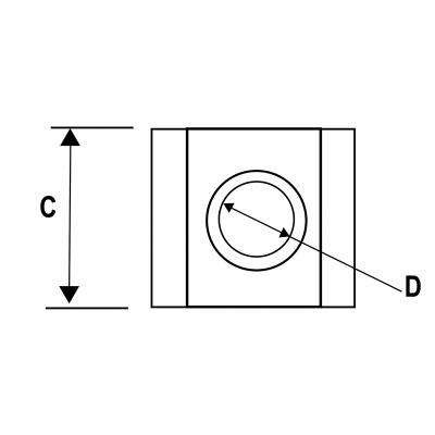 T-Not møtrik M12 (A16xB25xC25x